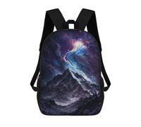 sinyumoney Kids 17inch Backpacks Galactic Mountain Landscape -8 Backpack 3D Printed School Bag Fashion Bag Travel Backpacks School Bags for in School Or Travel