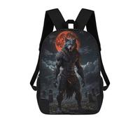 sinyumoney Kids 17inch Backpacks Guardian of The Graveyard Backpack 3D Printed School Bag Fashion Bag Travel Backpacks School Bags for in School Or Travel