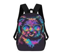 sinyumoney Kids 17inch Backpacks Koala Headphones Sunglasses Art Print-2 Backpack 3D Printed School Bag Fashion Bag Travel Backpacks School Bags for in School Or Travel