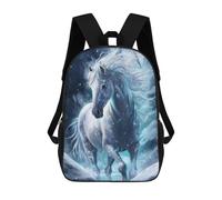 sinyumoney Kids 17inch Backpacks Magic Ice Horse Backpack 3D Printed School Bag Fashion Bag Travel Backpacks School Bags for in School Or Travel