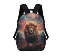 sinyumoney Kids 17inch Backpacks Magical Lion Fantasy Artwork Backpack 3D Printed School Bag Fashion Bag Travel Backpacks School Bags for in School Or Travel