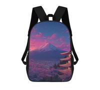 sinyumoney Kids 17inch Backpacks Mount Fuji Night View Backpack 3D Printed School Bag Fashion Bag Travel Backpacks School Bags for in School Or Travel