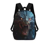 sinyumoney Kids 17inch Backpacks Mystical Screaming Dragon Backpack 3D Printed School Bag Fashion Bag Travel Backpacks School Bags for in School Or Travel