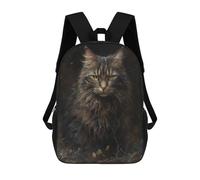 sinyumoney Kids 17inch Backpacks Persian Cat Imaginary Backpack 3D Printed School Bag Fashion Bag Travel Backpacks School Bags for in School Or Travel