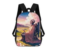 sinyumoney Kids 17inch Backpacks Robotic Serenity Backpack 3D Printed School Bag Fashion Bag Travel Backpacks School Bags for in School Or Travel