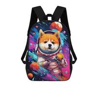 sinyumoney Kids 17inch Backpacks Space Dog Adventure-371 Backpack 3D Printed School Bag Fashion Bag Travel Backpacks School Bags for in School Or Travel