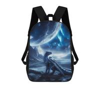 sinyumoney Kids 17inch Backpacks Space Dragon And Planets Backpack 3D Printed School Bag Fashion Bag Travel Backpacks School Bags for in School Or Travel