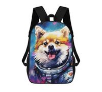 sinyumoney Kids 17inch Backpacks Space Pup Adventure -44 Backpack 3D Printed School Bag Fashion Bag Travel Backpacks School Bags for in School Or Travel