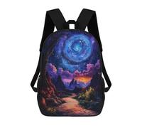 sinyumoney Kids 17inch Backpacks Spiral Galaxy Landscape Backpack 3D Printed School Bag Fashion Bag Travel Backpacks School Bags for in School Or Travel