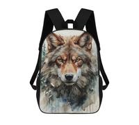 sinyumoney Kids 17inch Backpacks The Gaze of An Angry Wolf Backpack 3D Printed School Bag Fashion Bag Travel Backpacks School Bags for in School Or Travel