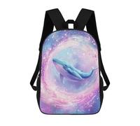 sinyumoney Kids 17inch Backpacks Whale in Galaxy Art Print Backpack 3D Printed School Bag Fashion Bag Travel Backpacks School Bags for in School Or Travel