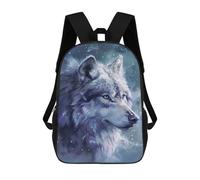 sinyumoney Kids 17inch Backpacks Winter Wolf Fantasy Art Print Backpack 3D Printed School Bag Fashion Bag Travel Backpacks School Bags for in School Or Travel