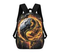 sinyumoney Kids 17inch Backpacks Yin And Yang Kintsugi Backpack 3D Printed School Bag Fashion Bag Travel Backpacks School Bags for in School Or Travel