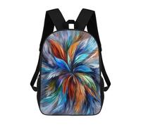 sinyumoney Kids 17inch School Backpack 3D Printed Abstract Colorful Painting Artwork Backpack Rucksack Sports Backpacks For Boys And Girls Fashion Knapsack