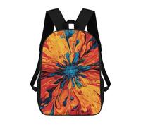 sinyumoney Kids 17inch School Backpack 3D Printed Abstract Fluid Art Print Backpack Rucksack Sports Backpacks For Boys And Girls Fashion Knapsack