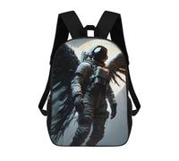 sinyumoney Kids 17inch School Backpack 3D Printed Astronauts Cosmic Angel Backpack Rucksack Sports Backpacks For Boys And Girls Fashion Knapsack