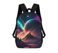 sinyumoney Kids 17inch School Backpack 3D Printed Aurora Cosmic Dawn Backpack Rucksack Sports Backpacks For Boys And Girls Fashion Knapsack