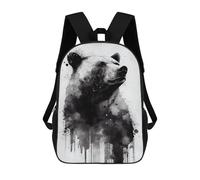sinyumoney Kids 17inch School Backpack 3D Printed Bear White Backpack Rucksack Sports Backpacks For Boys And Girls Fashion Knapsack