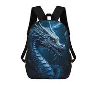 sinyumoney Kids 17inch School Backpack 3D Printed Blue Sapphire Dragon Backpack Rucksack Sports Backpacks For Boys And Girls Fashion Knapsack