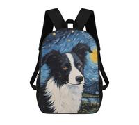 sinyumoney Kids 17inch School Backpack 3D Printed Border Collie Dog Backpack Rucksack Sports Backpacks For Boys And Girls Fashion Knapsack