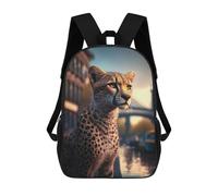 sinyumoney Kids 17inch School Backpack 3D Printed Cheetah in Europe Backpack Rucksack Sports Backpacks For Boys And Girls Fashion Knapsack
