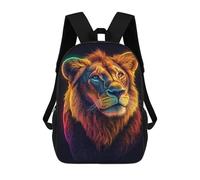 sinyumoney Kids 17inch School Backpack 3D Printed Colorful Lion Portrait Artwork Backpack Rucksack Sports Backpacks For Boys And Girls Fashion Knapsack