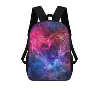 sinyumoney Kids 17inch School Backpack 3D Printed Cosmic Heart Wallpaper Backpack Rucksack Sports Backpacks For Boys And Girls Fashion Knapsack