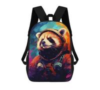 sinyumoney Kids 17inch School Backpack 3D Printed Cosmic Red Panda Explorer-3 Backpack Rucksack Sports Backpacks For Boys And Girls Fashion Knapsack