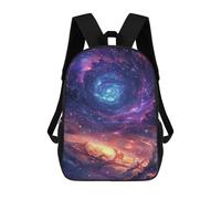 sinyumoney Kids 17inch School Backpack 3D Printed Cosmic Swirl Galaxy-1 Backpack Rucksack Sports Backpacks For Boys And Girls Fashion Knapsack