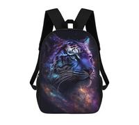sinyumoney Kids 17inch School Backpack 3D Printed Cosmic Tiger Portrait-3 Backpack Rucksack Sports Backpacks For Boys And Girls Fashion Knapsack