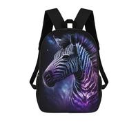 sinyumoney Kids 17inch School Backpack 3D Printed Cosmic Zebra Art Print-4 Backpack Rucksack Sports Backpacks For Boys And Girls Fashion Knapsack