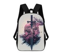 sinyumoney Kids 17inch School Backpack 3D Printed Cute Travel Bags Ancient Katana Children Backpacks Outdoor Casual Daypack Backpacks for Girls Women