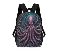sinyumoney Kids 17inch School Backpack 3D Printed Cute Travel Bags Ancient Steampunk Kraken Children Backpacks Outdoor Casual Daypack Backpacks for Girls Women