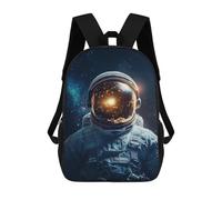 sinyumoney Kids 17inch School Backpack 3D Printed Cute Travel Bags Astronaut in Space Children Backpacks Outdoor Casual Daypack Backpacks for Girls Women