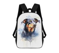 sinyumoney Kids 17inch School Backpack 3D Printed Cute Travel Bags Beauceron Watercolor Dog Children Backpacks Outdoor Casual Daypack Backpacks for Girls Women