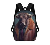 sinyumoney Kids 17inch School Backpack 3D Printed Cute Travel Bags Bernard The Bull Children Backpacks Outdoor Casual Daypack Backpacks for Girls Women