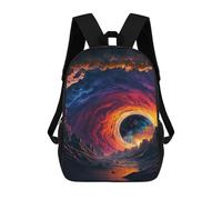 sinyumoney Kids 17inch School Backpack 3D Printed Cute Travel Bags Black Hole Galaxy Landscape Children Backpacks Outdoor Casual Daypack Backpacks for Girls Women
