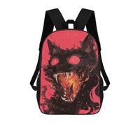 sinyumoney Kids 17inch School Backpack 3D Printed Cute Travel Bags Cat On Fire Children Backpacks Outdoor Casual Daypack Backpacks for Girls Women