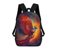 sinyumoney Kids 17inch School Backpack 3D Printed Cute Travel Bags Colorful Phoenix Children Backpacks Outdoor Casual Daypack Backpacks for Girls Women