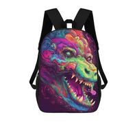 sinyumoney Kids 17inch School Backpack 3D Printed Cute Travel Bags Dinosaur Art Print Children Backpacks Outdoor Casual Daypack Backpacks for Girls Women