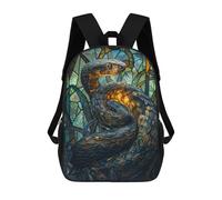 sinyumoney Kids 17inch School Backpack 3D Printed Cute Travel Bags Fairytale Snake Children Backpacks Outdoor Casual Daypack Backpacks for Girls Women
