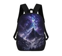 sinyumoney Kids 17inch School Backpack 3D Printed Cute Travel Bags Galactic Mountain Majesty -1 Children Backpacks Outdoor Casual Daypack Backpacks for Girls Women