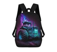 sinyumoney Kids 17inch School Backpack 3D Printed Cute Travel Bags Galactic Tractor Adventure-1 Children Backpacks Outdoor Casual Daypack Backpacks for Girls Women