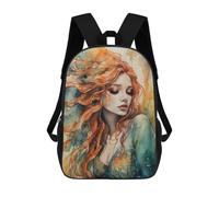 sinyumoney Kids 17inch School Backpack 3D Printed Cute Travel Bags Ginger Siren Children Backpacks Outdoor Casual Daypack Backpacks for Girls Women