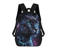 sinyumoney Kids 17inch School Backpack 3D Printed Cute Travel Bags Glowing Leopard Portrait Children Backpacks Outdoor Casual Daypack Backpacks for Girls Women