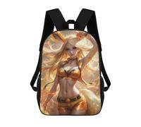 sinyumoney Kids 17inch School Backpack 3D Printed Cute Travel Bags Golden Fox Ears Fantasy Artwork Children Backpacks Outdoor Casual Daypack Backpacks for Girls Women