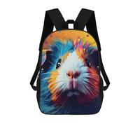 sinyumoney Kids 17inch School Backpack 3D Printed Cute Travel Bags Guinea Pig Color Children Backpacks Outdoor Casual Daypack Backpacks for Girls Women