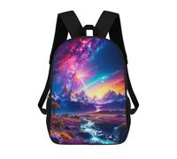 sinyumoney Kids 17inch School Backpack 3D Printed Cute Travel Bags Magic River Children Backpacks Outdoor Casual Daypack Backpacks for Girls Women