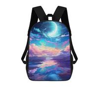 sinyumoney Kids 17inch School Backpack 3D Printed Cute Travel Bags Magical Moonlit Reflections Children Backpacks Outdoor Casual Daypack Backpacks for Girls Women