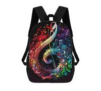 sinyumoney Kids 17inch School Backpack 3D Printed Cute Travel Bags Musical Symphony V2 Children Backpacks Outdoor Casual Daypack Backpacks for Girls Women